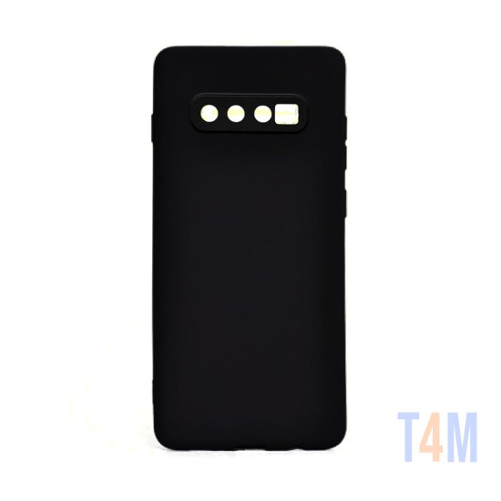 Soft Silicone Case with Camera Shield for Samsung Galaxy S10 Plus Black